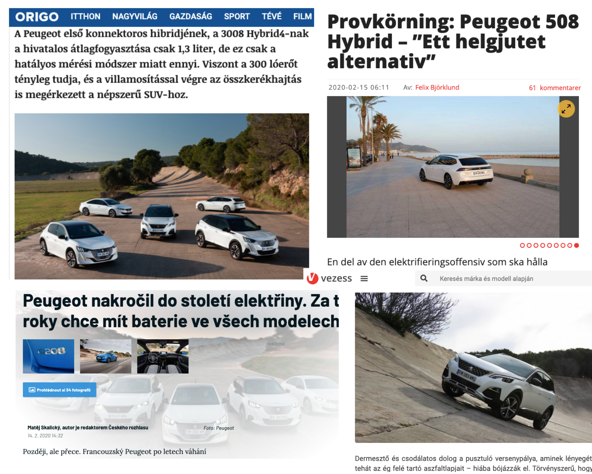 La prensa internacional conoce la gama híbrida de Peugeot desde el Autòdrom  7